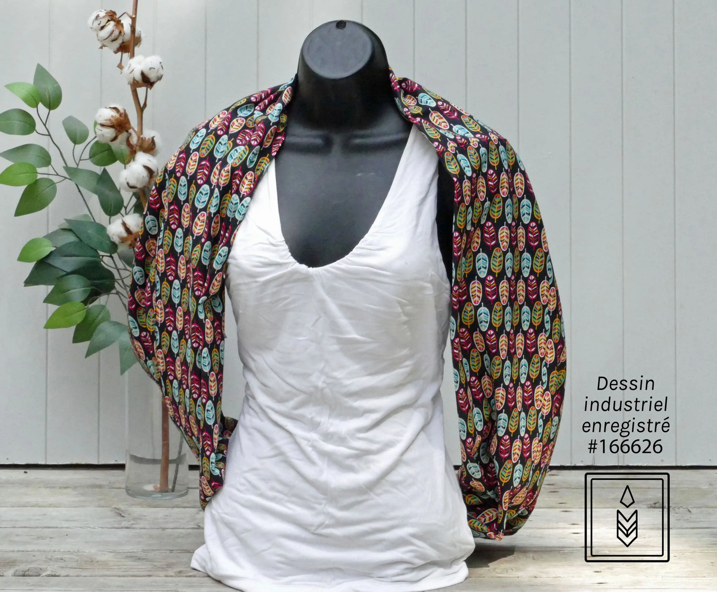 Foulard 5 en 1 Plumes et sugar skull Famille Nomade