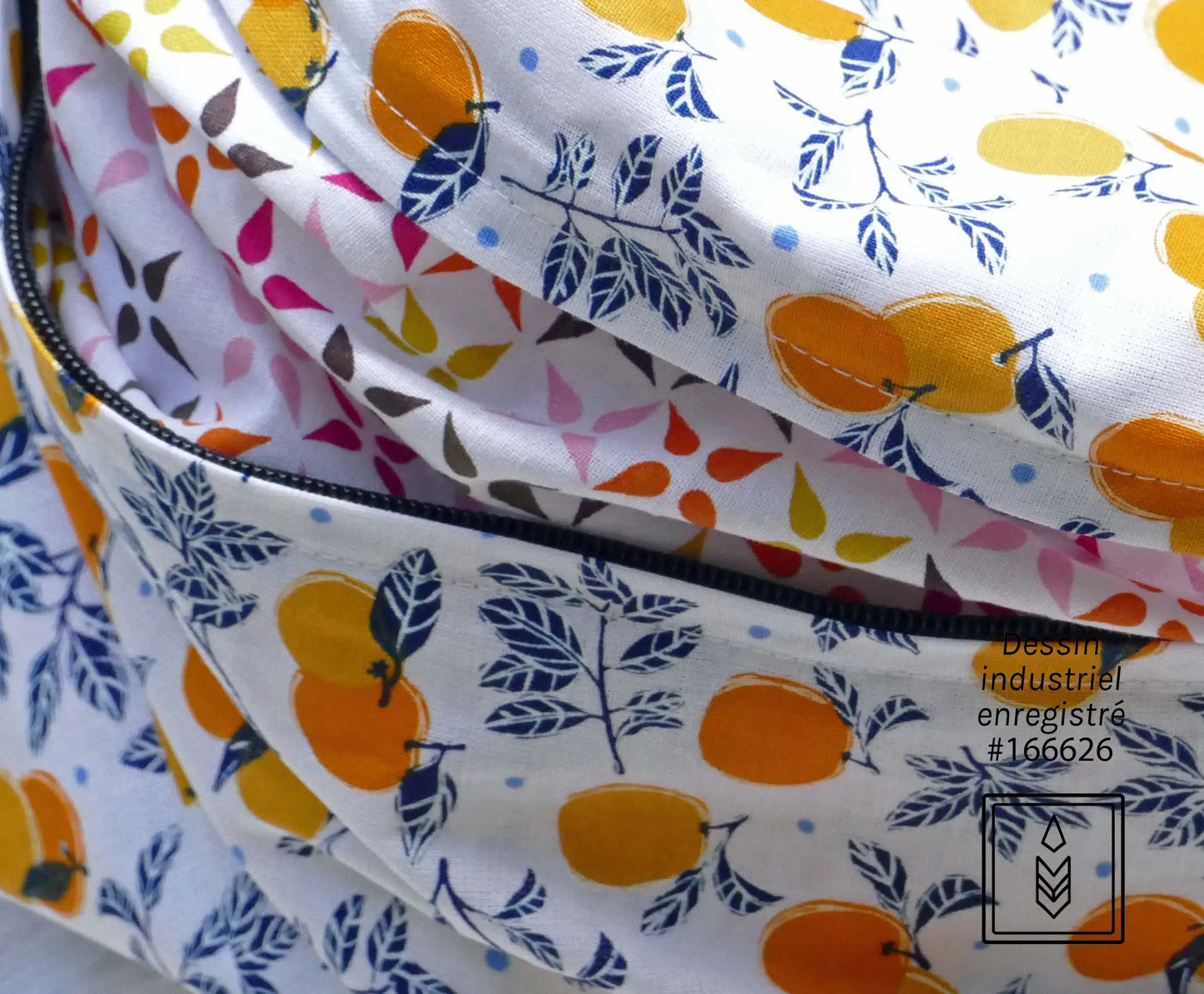 Foulard 5 en 1 motifs d'oranges Famille Nomade