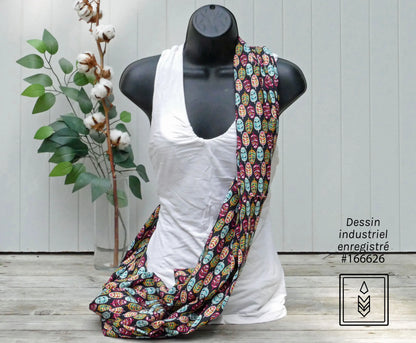 Foulard 5 en 1 Plumes et sugar skull Famille Nomade