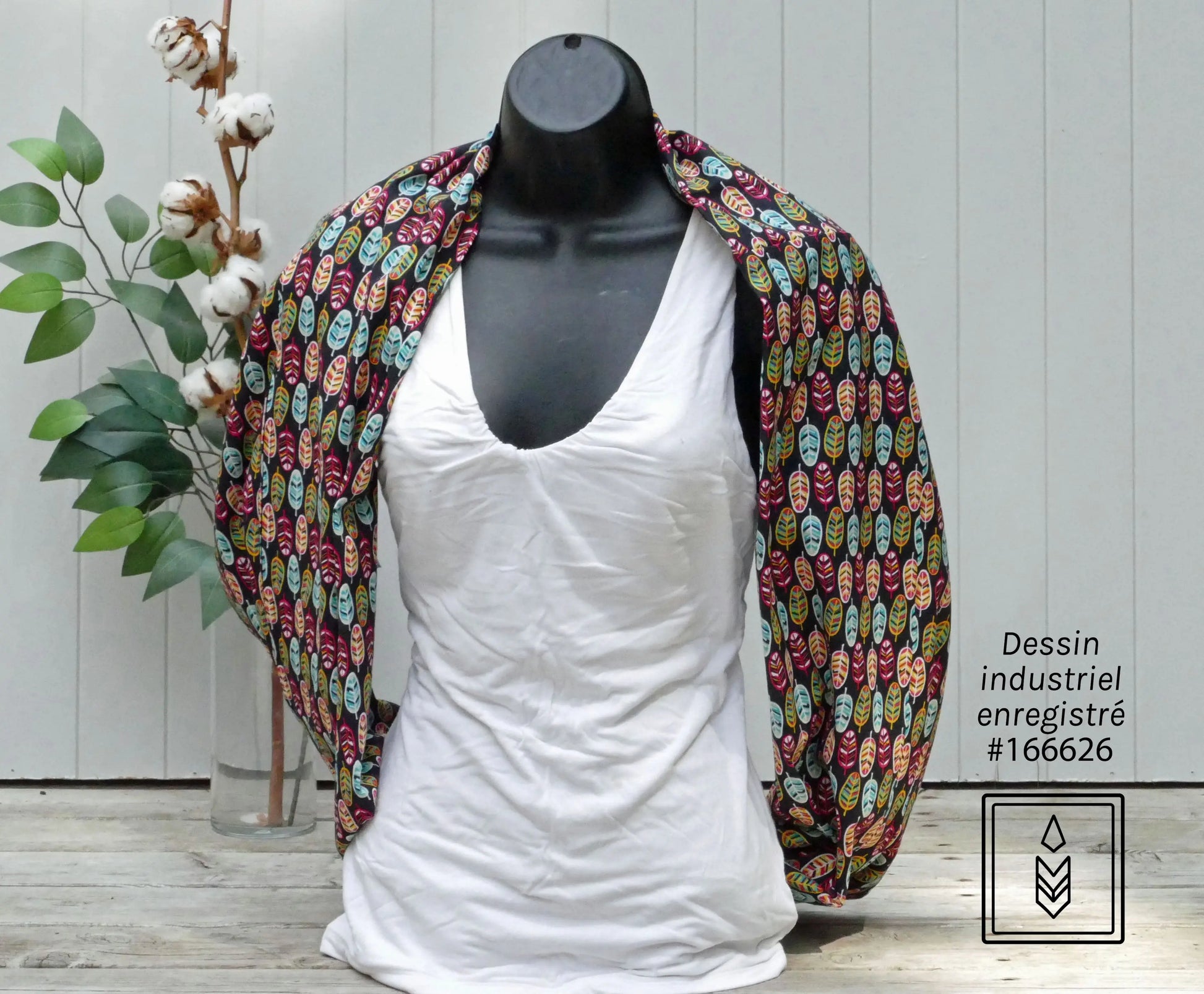 Foulard 5 en 1 Plumes et sugar skull Famille Nomade