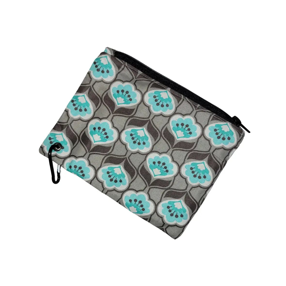 Pochette fleuri turquoise pour foulard 5 en 1 Famille Nomade